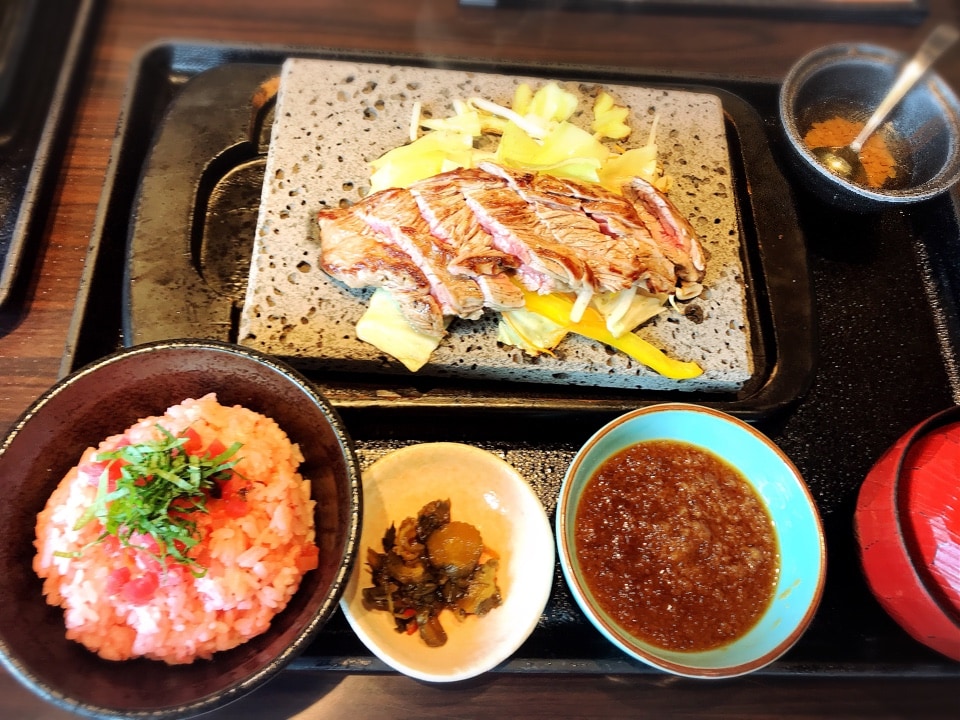 ステーキランチをいただきました 白 石焼ステーキ 贅 松崎店 ツクツク グルメ 投稿型グルメデーターベース