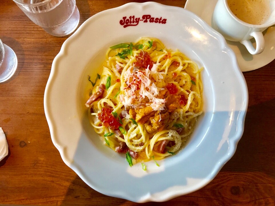 ウニ イクラ カニの身カルボナーラを ジョリーパスタ 糸満店 ツクツク グルメ 投稿型グルメデーターベース